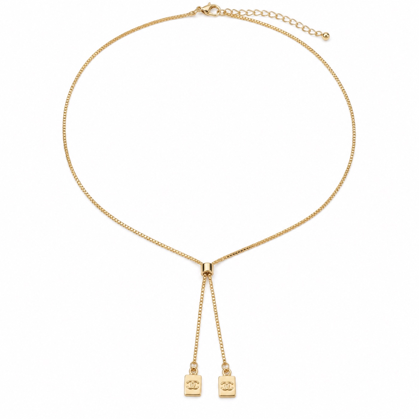 Gold Logo Tassel Necklace