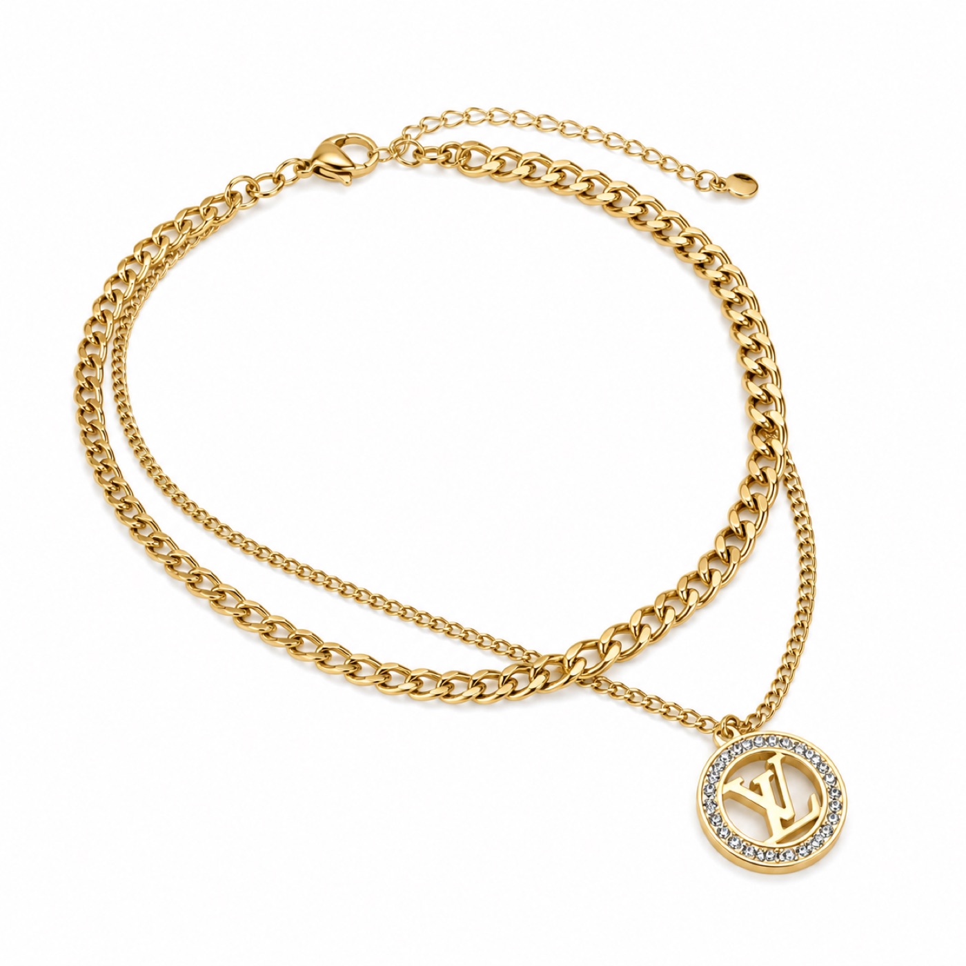 Peace Sign Layered Necklace